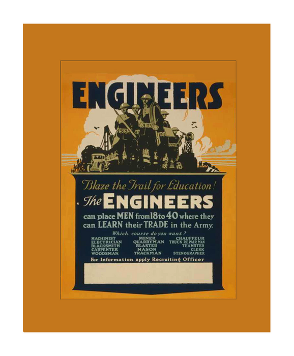 Engineers Recruiting WWI Poster