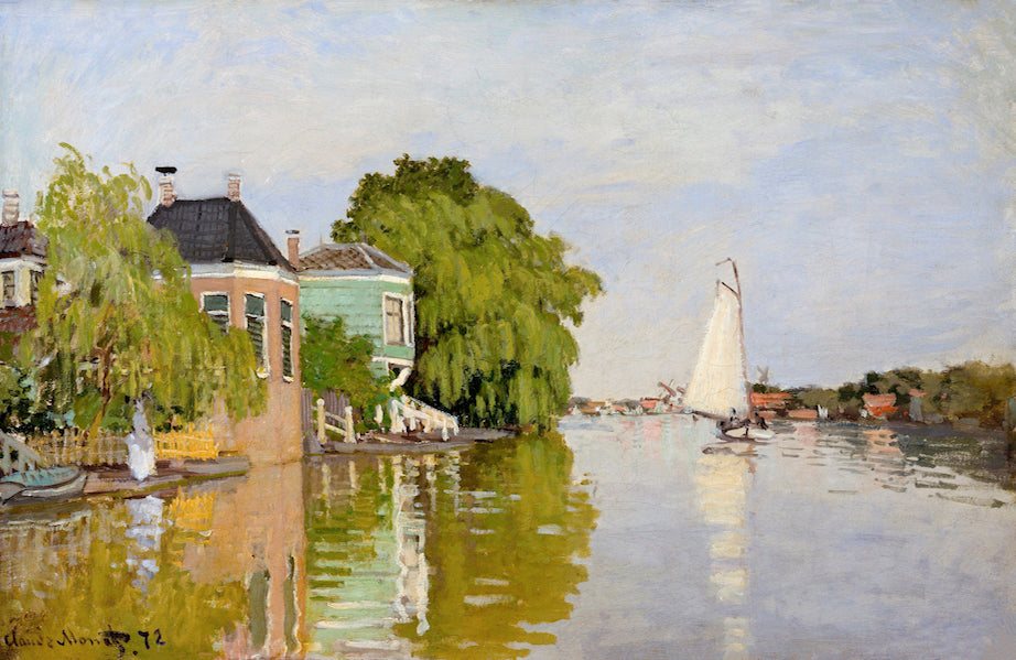 Houses on the Achterzaan by Claude Monet
