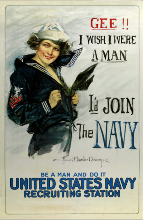 Gee I Wish I Were A Man I'd Join The Navy -