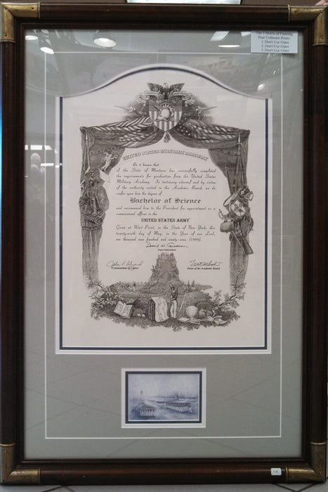 West Point Diploma Framing