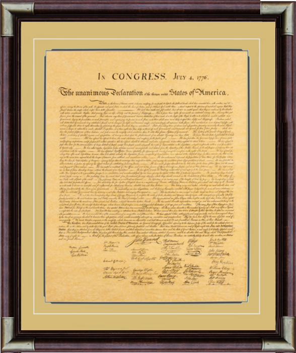 Declaration of Independence Framed (Large)