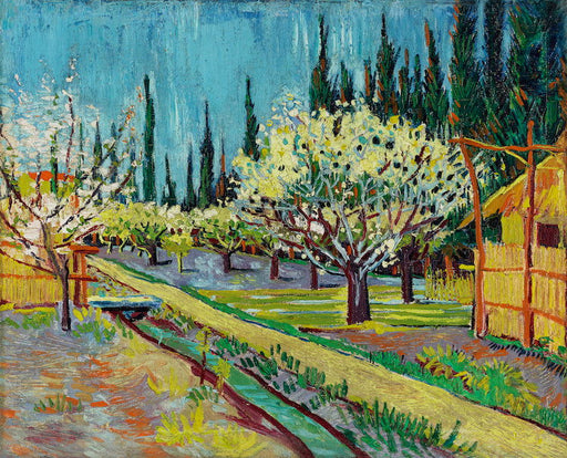 Orchard Bordered by Cypresses by Vincent Van Gogh - Vladimir Arts USA Inc