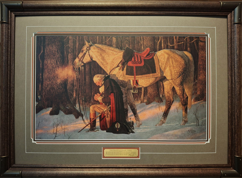 praying ナポレオン T Prayer at Valley Forge by Arnold Friberg - Framed — Vladimir Arts