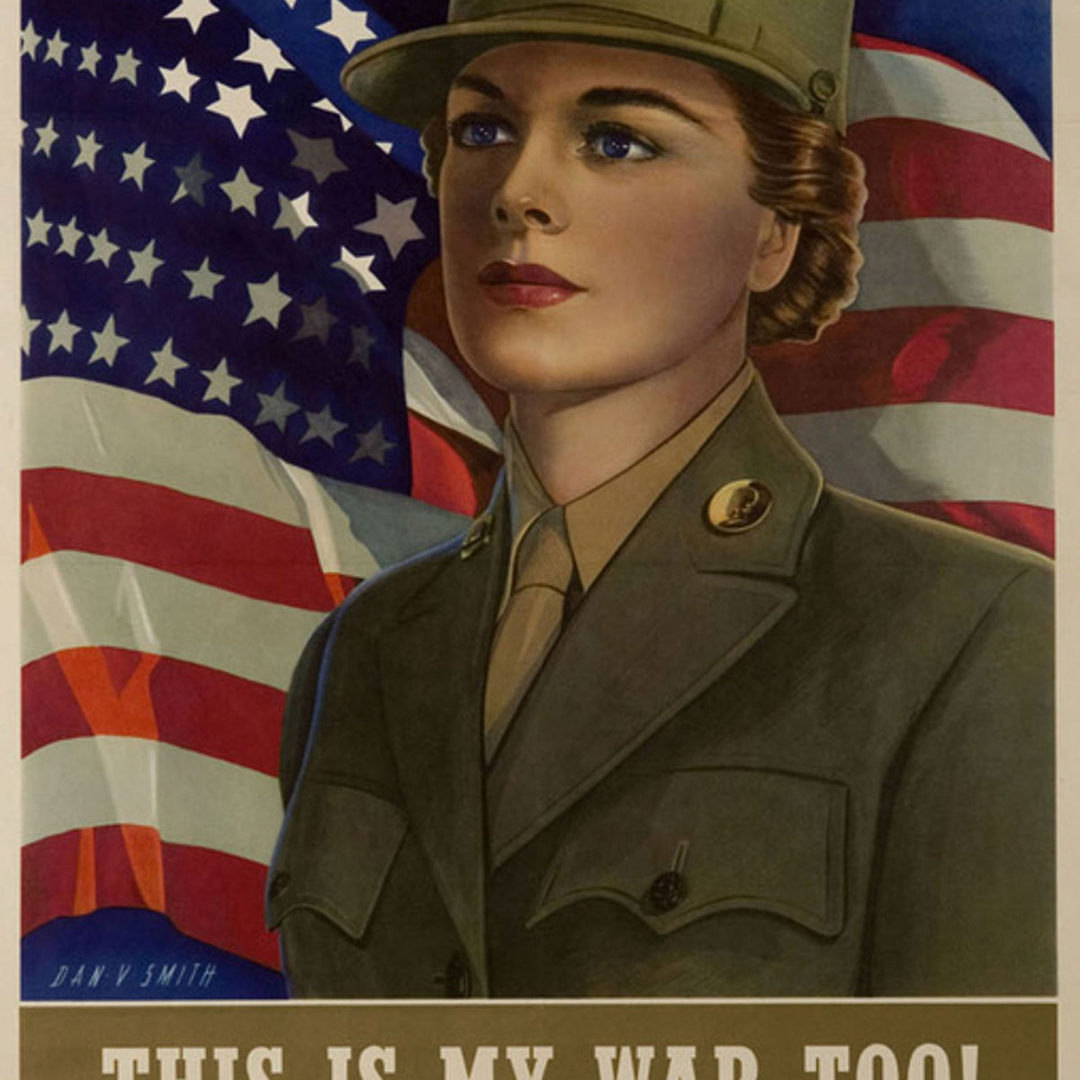 WAAC - WWII Poster - Gicleé on Canvas or Paper — Vladimir Arts USA Inc