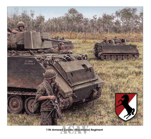 "11th Armored Cavalry ACAVs" limited edition fine art print by Jody Harmon
