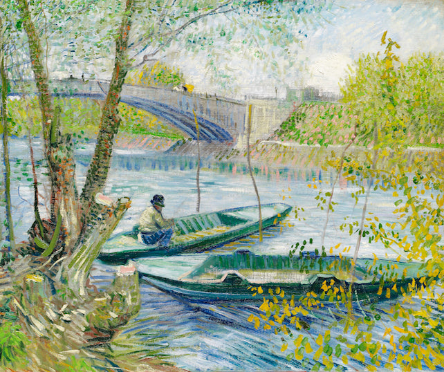 Fishing In The Spring by Vincent Van Gogh - Gicleé on Canvas/Paper —  Vladimir Arts USA Inc