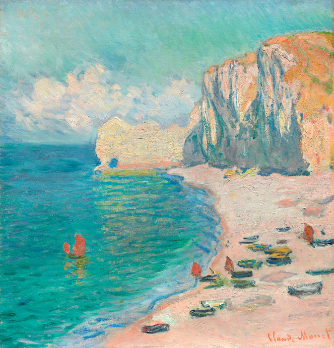 The Beach and the Falaise d'Amont by Claude Monet