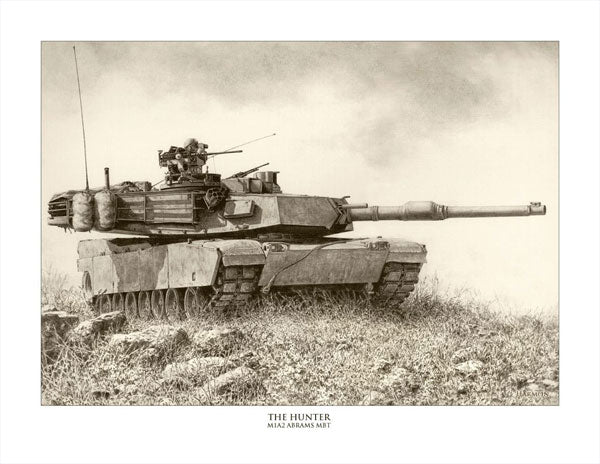 The Hunter M1A2 Abrams by Jody Harmon Framed