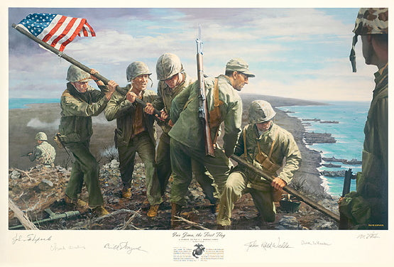 Iwo Jima, the First Flag by Ron Stark