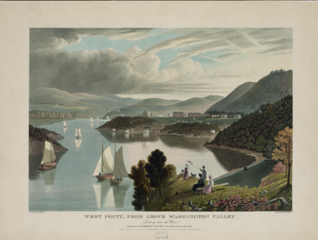 West Point From Above Washington Valley 1834 by William James Bennett